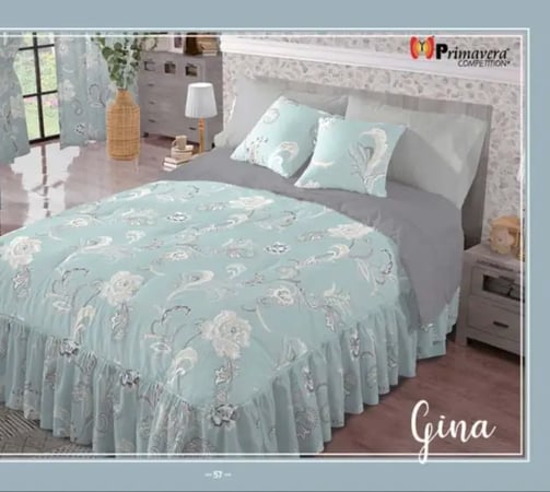 Edrecolcha verde menta modelo Odile de la marca Colchas Primavera