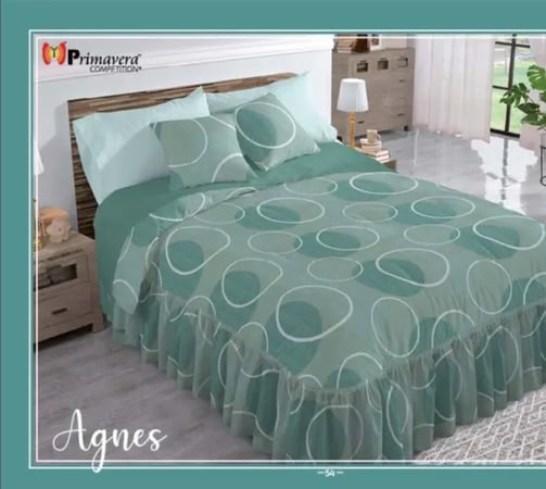 Edrecolcha verde modelo Agnes de la marca Colchas Primavera