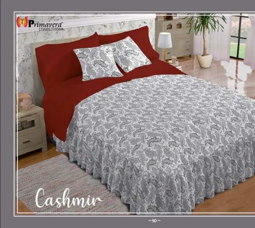 Edrecolcha gris modelo Cashmir de la marca Colchas Primavera