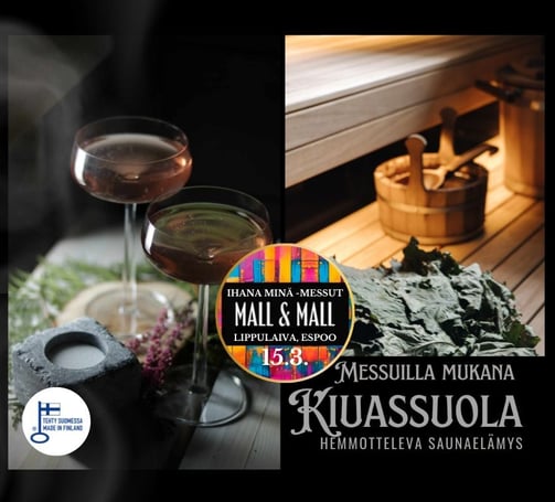 Ihana Minä -messut kauppakeskus Lippulaivassa. Mall&Mall kerää messuille yhteen pientuottajat. Kiuas