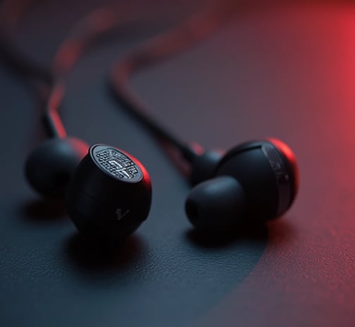 Fone in-ear sem fio para monitoramento ao vivo em shows e gravações