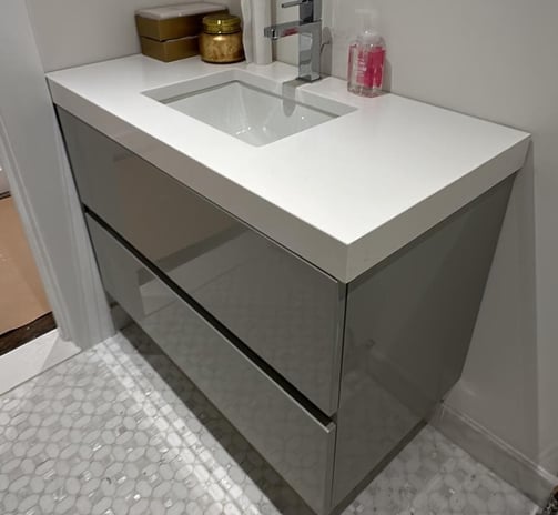 a bathroom with a sink and a toilet