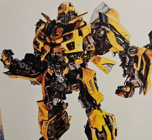 a print of a robot