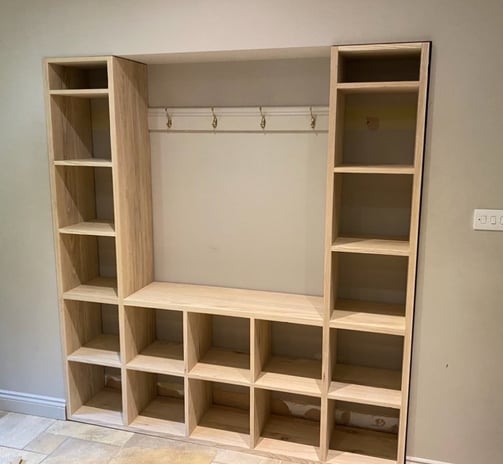 Ash utility shelving storage idea