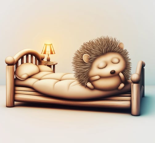 Hodgie going to bed