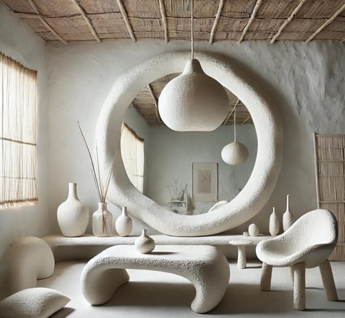 wabi sabi paper mache interior design