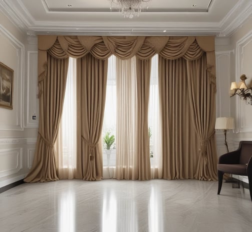 A vintage television set sits on a wooden stand in a dimly lit room. The TV has two dials and a small brand logo on the bottom front. Soft ambient light comes through a window with grid patterns in the background, while various indistinct objects decorate the area, giving a cozy, nostalgic atmosphere.