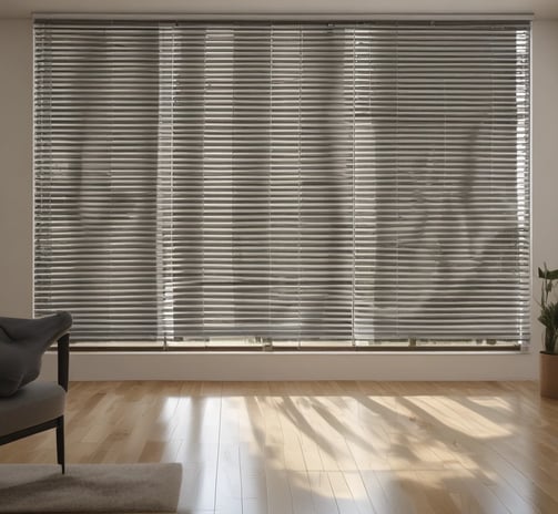 A television displaying a 'fire tv' logo is placed inside a wooden frame. The TV is positioned on a black stand in a living room with orange walls. In the background, there is a brown sofa and a white desk cluttered with various items.