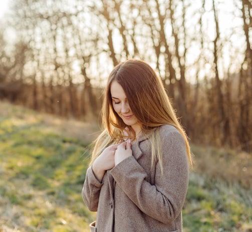 Woman praying.