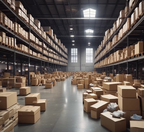 Stacks of bright orange shipping containers with the Hapag-Lloyd logo are arranged against a dark, overcast sky, creating a striking contrast. The containers are aligned neatly, showcasing international trade and logistics.