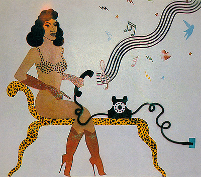 A Gata do Soutien de Bolinhas Correu ao Telefone, 1983 Alex Vallauri