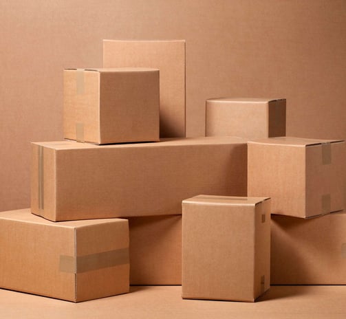 a bunch of boxes of boxes on a table