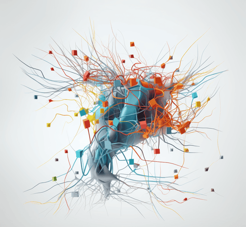 a person with a bunch of wires and wires