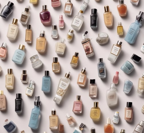 A cozy interior with soft lighting features a decorative table with a vase of flowers and small objects, such as a candle and a teapot. The wall is adorned with a grid of sticky notes or small papers. A mirror reflects part of the room, adding depth. A chair and a rustic lantern are situated near a brick wall lined with bottles.