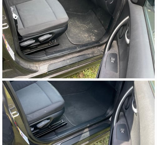 Avant après nettoyage intérieur auto