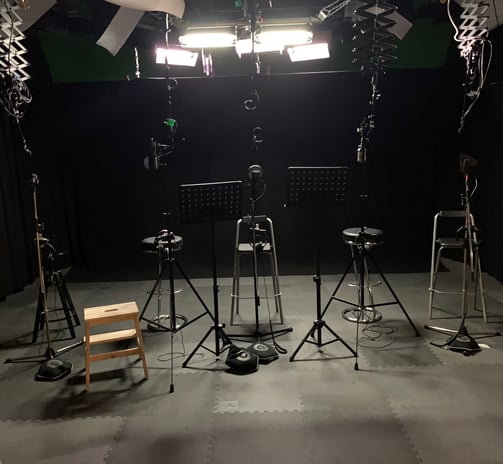 blacked out studio