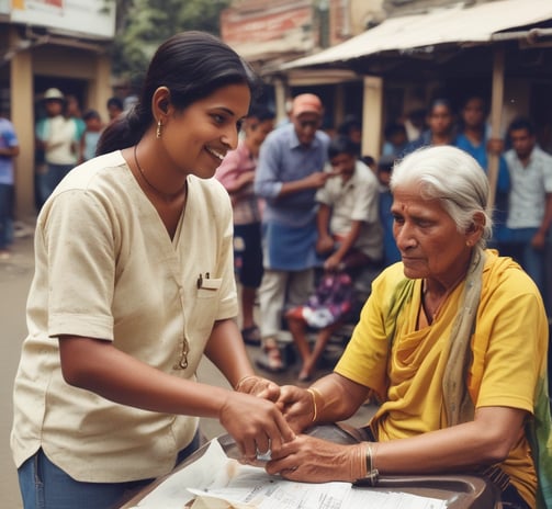 Two individuals stand in front of a whiteboard covered with multicolored sticky notes and arrows. One person points towards the whiteboard, which has handwritten words like 'User-Generated Content', 'Engagement', 'Event', and 'Social Wall'. The setting appears to be a collaborative or educational environment.