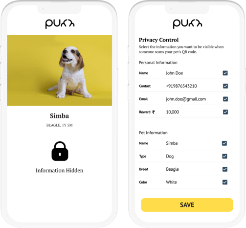 Purr Tag Privacy Controls and Scan Mode