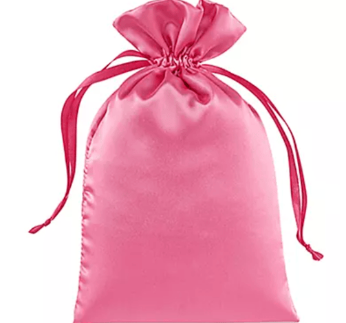 satin pink bag