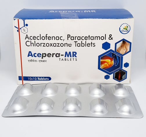 Acepera-MR | Aceclofenac, Paracetamol, Chlorzoxazone Tablet