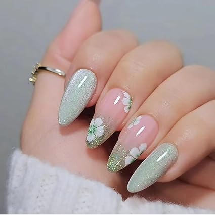 Diseño floral con glitter