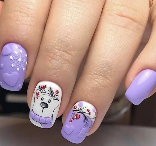 Uñas de oso navideño