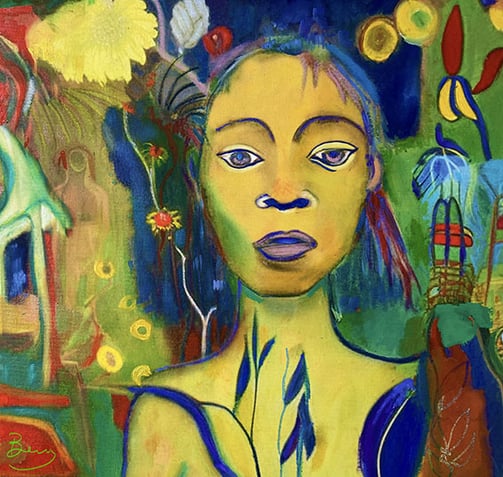 tableau de berg "Alice et le miroir"