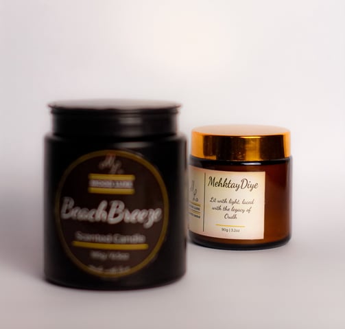 Scented jar candles