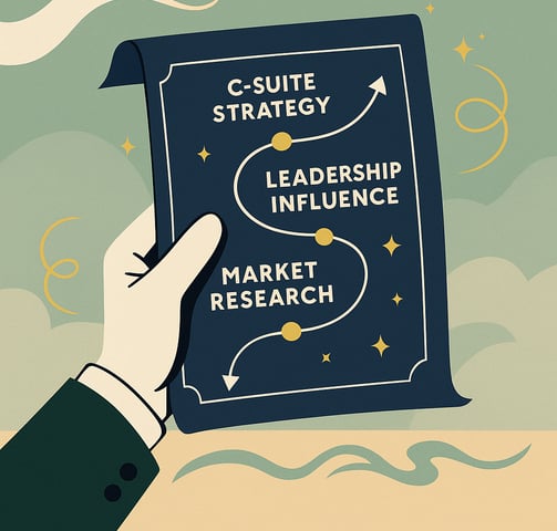 Illustration for executive coaching services, executive resume writing services, professional growth