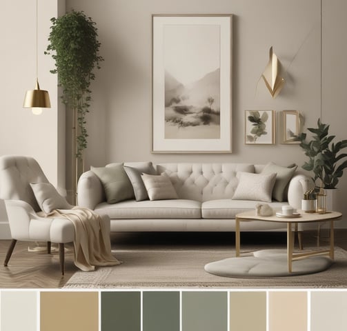 Bright living room with modern inventory