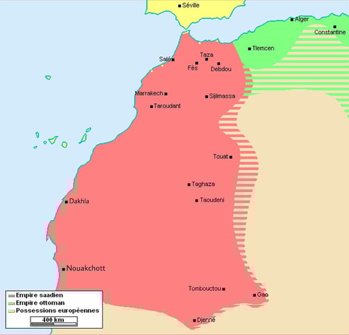 map of the saadian dynasty