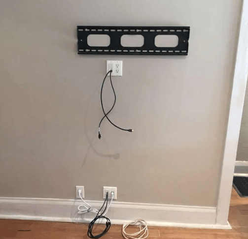 Picture of different option to conceal you wires, Cover strip, Outlet cable kit, Power Bridge