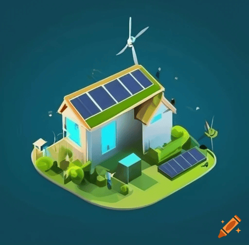 maison produisant des énergies renouvelables