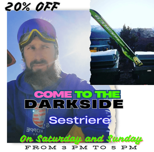 come to the dark side snowboard lesson package