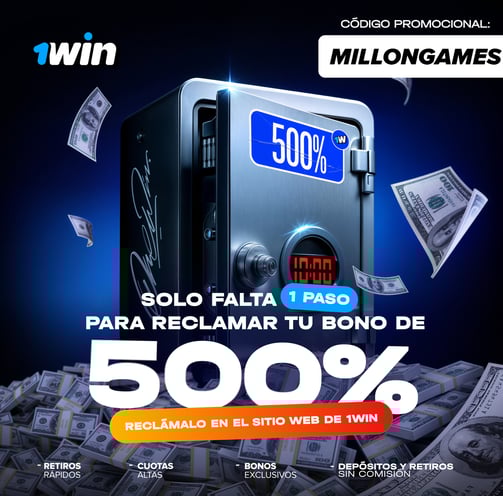 Bono promocional 500% 1win Millongames