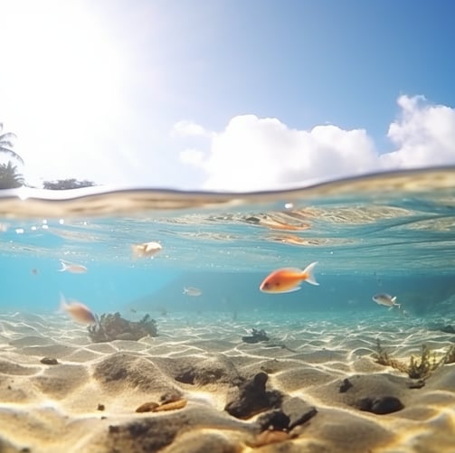 Underwater sports at Tinaga Island