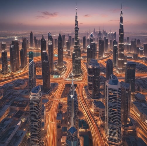 aerial photo of city highway surrounded by high-rise buildings