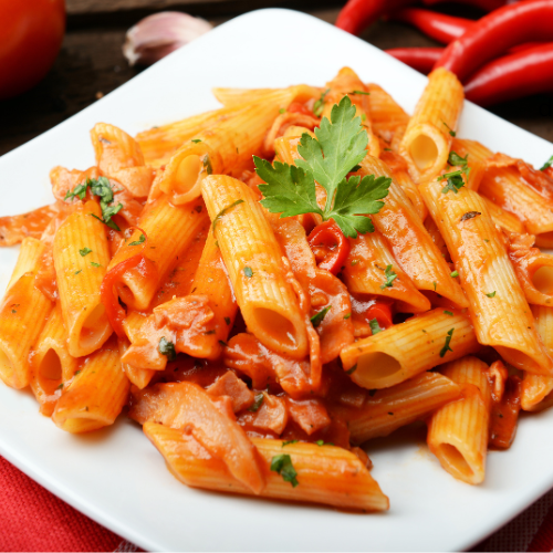 Pasta in a plate