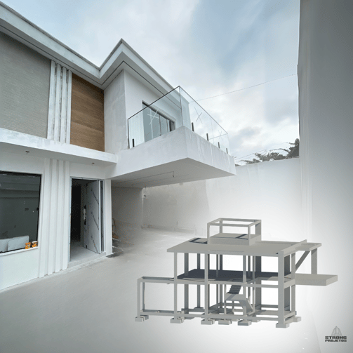 Projeto Estrutural Residência unifamiliar Alto Padrão, localizada em Pernambuco.