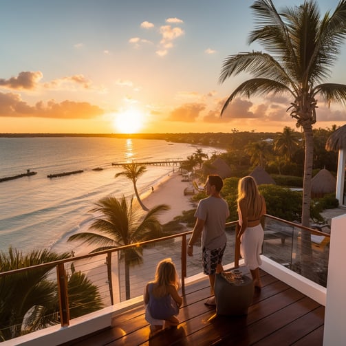 Luxurious villas in Akumal, Mexico.