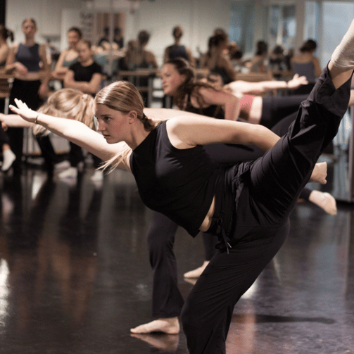 A dancer in a WCDC dance class.