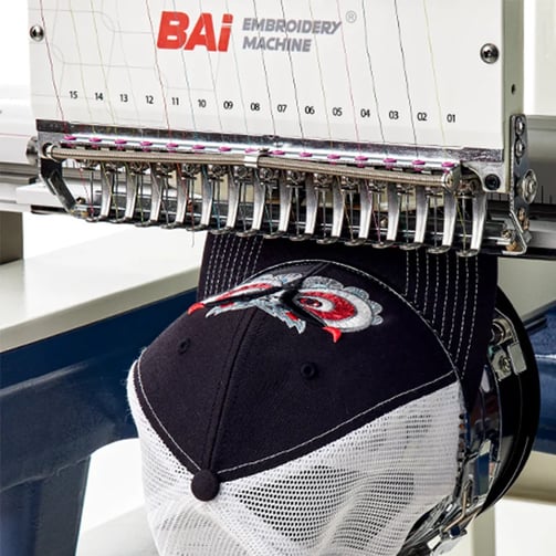 Embroidery Machine with Hat MightyStitch.com