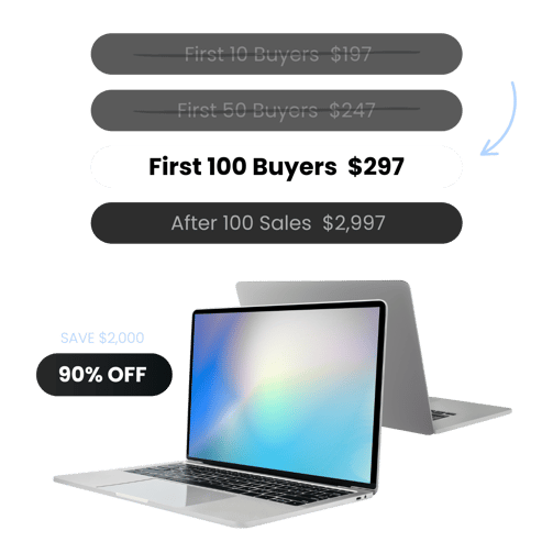 a laptop computer with a price tag on it