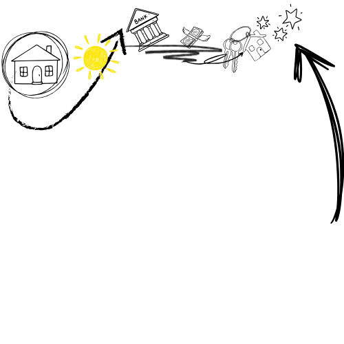 Dibujos varios sobre foto