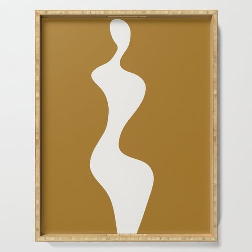 Abstract Figure Serving Tray BY Fresh Wave Lab