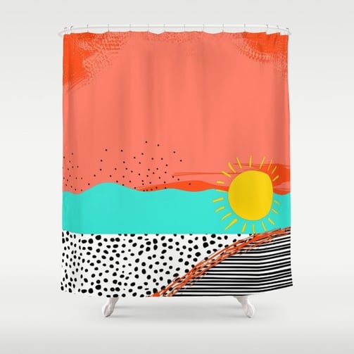 Summer Vibes Shower Curtain BY Fresh Wave Lab