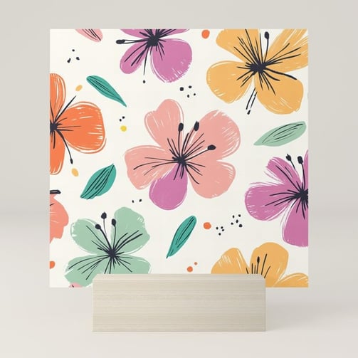 Playful Floral Fiesta Mini Art Print BY Fresh Wave Lab