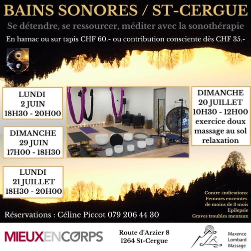 Prochaines dates de bain sonore