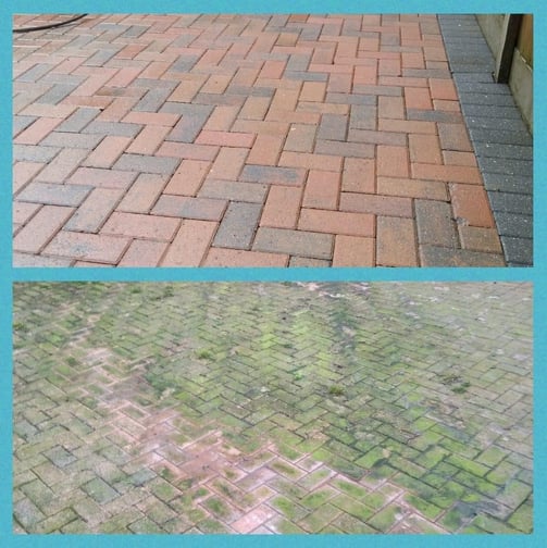 clean patio before and after