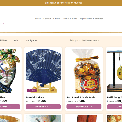 a website page with a picture of a woman's face and a fan